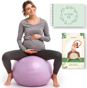 Trideer Pregnancy Birthing Ball, 1.7mm Extra Thick Yoga Ball for Maternity