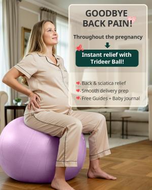 Trideer Pregnancy Birthing Ball, 1.7mm Extra Thick Yoga Ball for Maternity