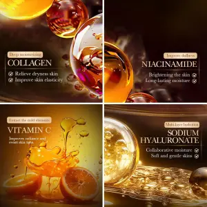 Punkten Deep Collagen Vitamin C Capsules Cream 50g,Contains Collagen Vitamin C Niacinamide Sodium